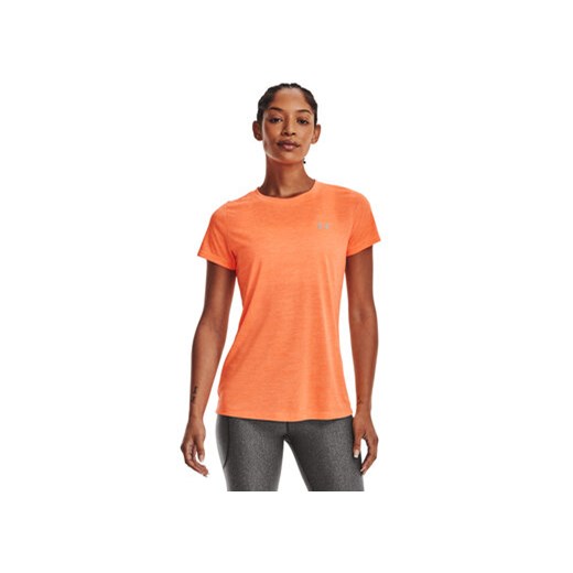 Under Armour T-Shirt Tech SSC - Twist 1277206 Pomarańczowy Regular Fit ze sklepu MODIVO w kategorii Bluzki damskie - zdjęcie 168508357