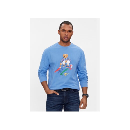 Polo Ralph Lauren Longsleeve 710897346003 Niebieski Classic Fit ze sklepu MODIVO w kategorii T-shirty męskie - zdjęcie 168508499
