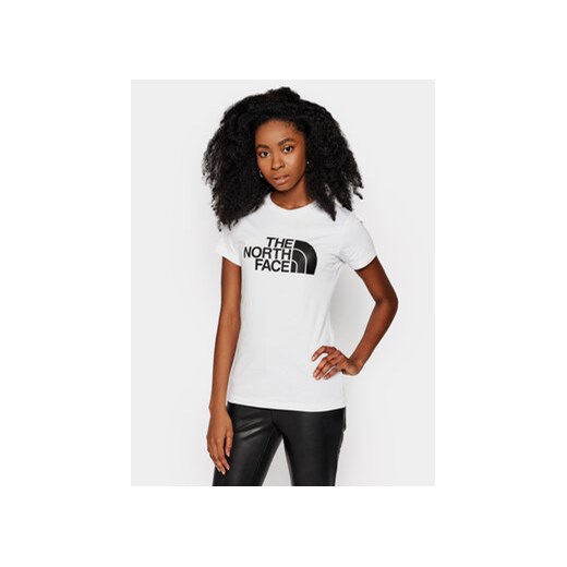 The North Face T-Shirt Easy Tee NF0A4T1Q Biały Slim Fit ze sklepu MODIVO w kategorii Bluzki damskie - zdjęcie 168508548