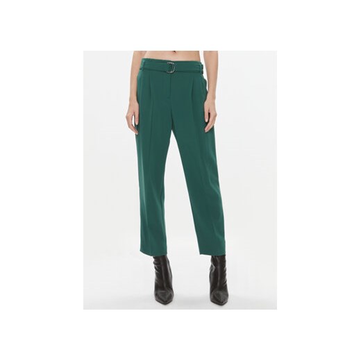 Boss Spodnie materiałowe Tapiah 50490037 Zielony Regular Fit ze sklepu MODIVO w kategorii Spodnie damskie - zdjęcie 168508806
