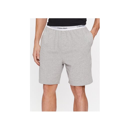 Calvin Klein Underwear Szorty piżamowe 000NM2303E Szary Regular Fit ze sklepu MODIVO w kategorii Piżamy męskie - zdjęcie 168508829