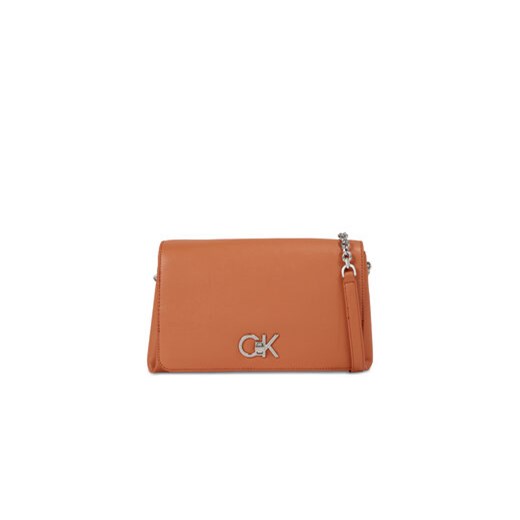 Calvin Klein Torebka Re-Lock Shoulder Bag Md K60K611057 Brązowy ze sklepu MODIVO w kategorii Listonoszki - zdjęcie 168508909