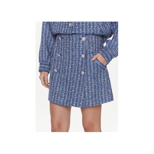 Custommade Spódnica mini Rachelle 999830902 Niebieski Regular Fit ze sklepu MODIVO w kategorii Spódnice - zdjęcie 168508967
