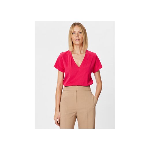 Sisley T-Shirt 3096L400B Różowy Regular Fit ze sklepu MODIVO w kategorii Bluzki damskie - zdjęcie 168509108