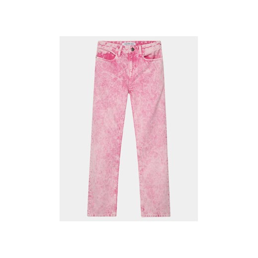Calvin Klein Jeans Jeansy IG0IG02270 Różowy Straight Fit ze sklepu MODIVO w kategorii Spodnie dziewczęce - zdjęcie 168509418