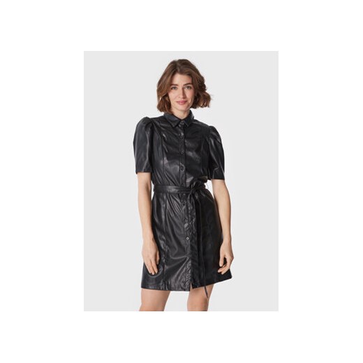 DKNY Sukienka z imitacji skóry DD1G4074 Czarny Regular Fit ze sklepu MODIVO w kategorii Sukienki - zdjęcie 168509589