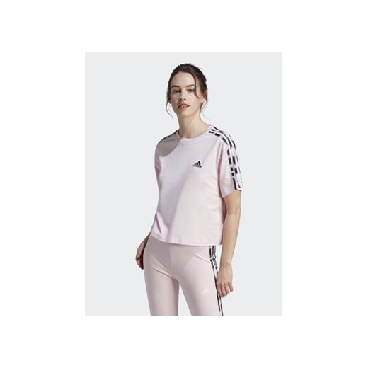 adidas T-Shirt IL5870 Różowy Loose Fit ze sklepu MODIVO w kategorii Bluzki damskie - zdjęcie 168509648