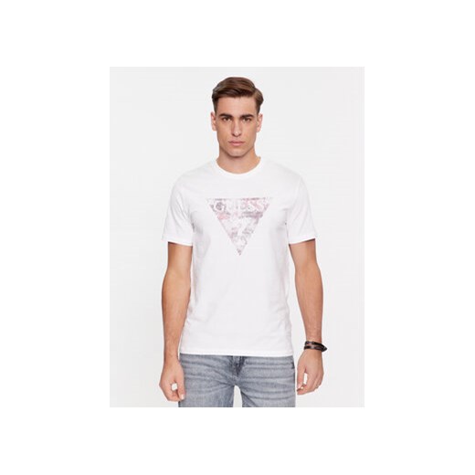 Guess T-Shirt M4RI29 J1314 Biały Slim Fit ze sklepu MODIVO w kategorii T-shirty męskie - zdjęcie 168509677