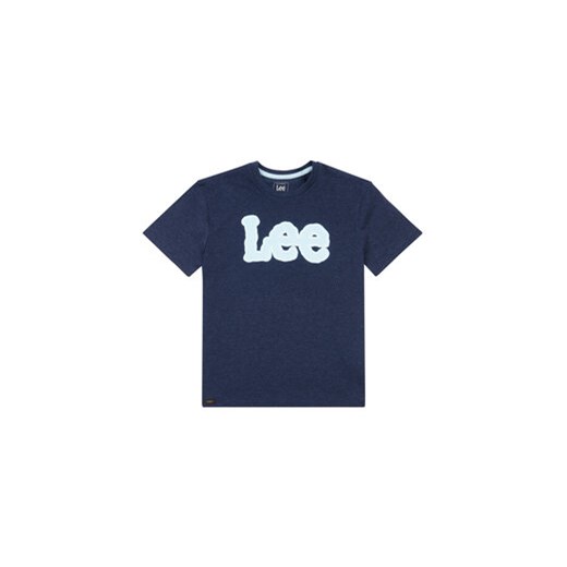 Lee T-Shirt Large Puff Print LEE0138 Granatowy Regular Fit ze sklepu MODIVO w kategorii T-shirty chłopięce - zdjęcie 168509777