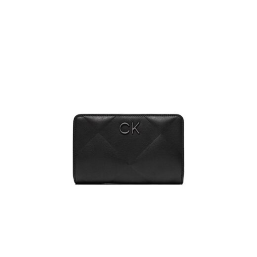 Calvin Klein Duży Portfel Damski Re-Lock Quilt Bifold Wallet K60K611374 Czarny ze sklepu MODIVO w kategorii Portfele damskie - zdjęcie 168509927