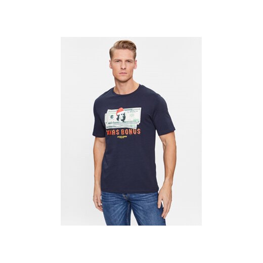 Jack&Jones T-Shirt 12246605 Granatowy Standard Fit ze sklepu MODIVO w kategorii T-shirty męskie - zdjęcie 168510095
