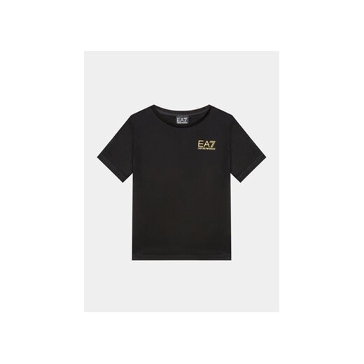 EA7 Emporio Armani T-Shirt 8NBT51 BJ02Z 0200 Czarny Regular Fit ze sklepu MODIVO w kategorii T-shirty chłopięce - zdjęcie 168510096