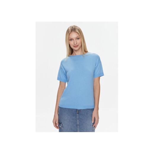 United Colors Of Benetton T-Shirt 103CD102M Niebieski Regular Fit ze sklepu MODIVO w kategorii Bluzki damskie - zdjęcie 168510119