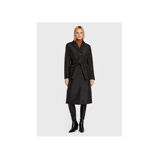 Trussardi Płaszcz przejściowy 56S00787 Czarny Regular Fit ze sklepu MODIVO w kategorii Płaszcze damskie - zdjęcie 168510266