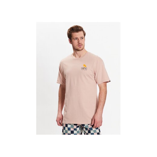 Vans T-Shirt Sunset Dual Palm Vintage Ss Tee VN0006CH Różowy Regular Fit ze sklepu MODIVO w kategorii T-shirty męskie - zdjęcie 168510599