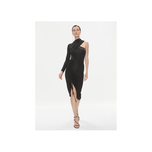 Just Cavalli Sukienka koktajlowa 75PAO9A7 Czarny Slim Fit ze sklepu MODIVO w kategorii Sukienki - zdjęcie 168510826