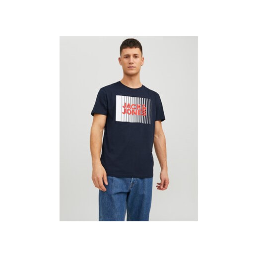 Jack&Jones T-Shirt Corp 12233999 Granatowy Standard Fit ze sklepu MODIVO w kategorii T-shirty męskie - zdjęcie 168511158