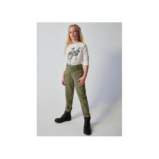 Mayoral Spodnie materiałowe 7.510 Khaki Regular Fit ze sklepu MODIVO w kategorii Spodnie dziewczęce - zdjęcie 168511288