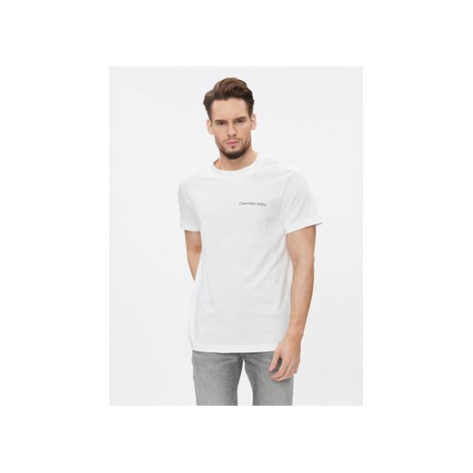 Calvin Klein Jeans T-Shirt J30J323993 Biały Regular Fit ze sklepu MODIVO w kategorii T-shirty męskie - zdjęcie 168512447