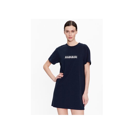 Napapijri T-Shirt S-Box NP0A4GDE Granatowy Relaxed Fit ze sklepu MODIVO w kategorii Bluzki damskie - zdjęcie 168512748
