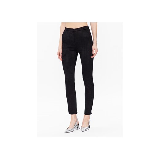 KARL LAGERFELD Spodnie materiałowe 226W1000 Czarny Slim Fit ze sklepu MODIVO w kategorii Spodnie damskie - zdjęcie 168512839