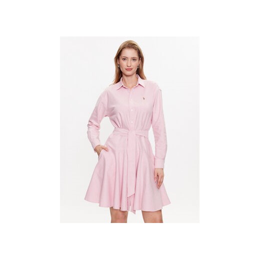 Polo Ralph Lauren Sukienka koszulowa 211915565001 Różowy Regular Fit ze sklepu MODIVO w kategorii Sukienki - zdjęcie 168512898