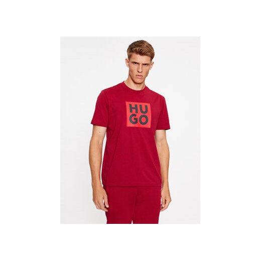 Hugo T-Shirt Daltor 50473891 Czerwony Regular Fit ze sklepu MODIVO w kategorii T-shirty męskie - zdjęcie 168512949