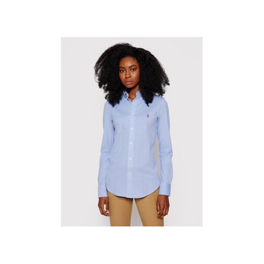 Polo Ralph Lauren Koszula 211664427001 Niebieski Slim Fit ze sklepu MODIVO w kategorii Koszule damskie - zdjęcie 168513509