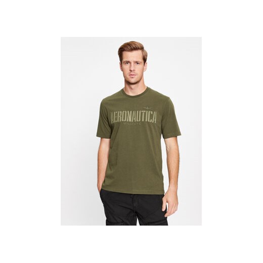 Aeronautica Militare T-Shirt 232TS2130J584 Zielony Regular Fit ze sklepu MODIVO w kategorii T-shirty męskie - zdjęcie 168513819