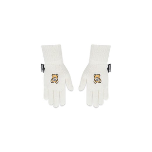 MOSCHINO Rękawiczki Damskie 65162 0m2097 Biały ze sklepu MODIVO w kategorii Rękawiczki damskie - zdjęcie 168513876