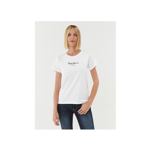 Pepe Jeans T-Shirt Wendys PL505710 Biały Regular Fit ze sklepu MODIVO w kategorii Bluzki damskie - zdjęcie 168513887