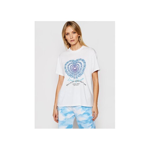 Local Heroes T-Shirt Infinity Love SS21T0012 Biały Relaxed Fit ze sklepu MODIVO w kategorii Bluzki damskie - zdjęcie 168514115