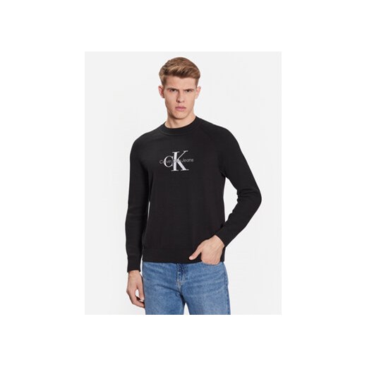 Calvin Klein Jeans Longsleeve J30J323408 Czarny Regular Fit ze sklepu MODIVO w kategorii T-shirty męskie - zdjęcie 168514119