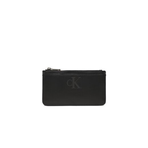 Calvin Klein Jeans Etui na karty kredytowe Sleek Coin Purse Solid K60K610338 Czarny ze sklepu MODIVO w kategorii Etui - zdjęcie 168514485