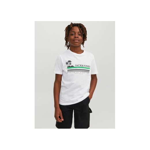 Jack&Jones Junior T-Shirt 12235491 Biały Standard Fit ze sklepu MODIVO w kategorii T-shirty chłopięce - zdjęcie 168515429