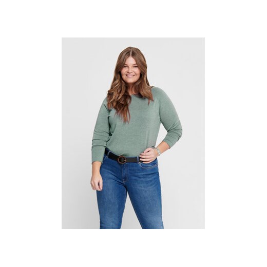 ONLY Carmakoma Sweter 15197209 Zielony Regular Fit ze sklepu MODIVO w kategorii Swetry damskie - zdjęcie 168515575