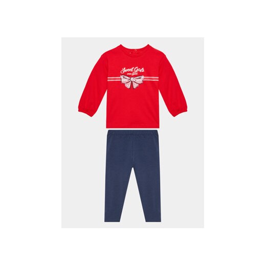 Guess Komplet t-shirt i spodenki A3YG15 KA6W4 Czerwony Regular Fit ze sklepu MODIVO w kategorii Komplety niemowlęce - zdjęcie 168516268