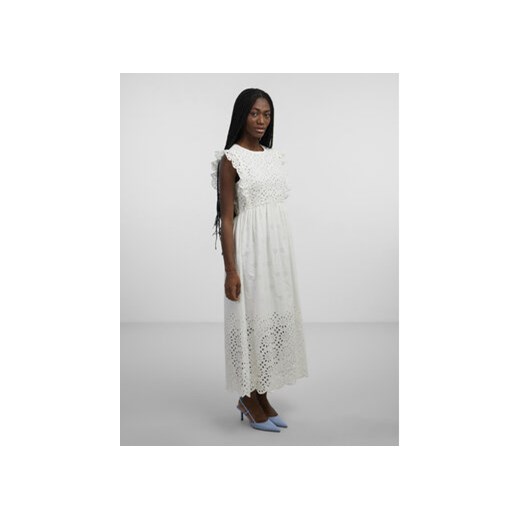 YAS Sukienka 26030193 Biały Regular Fit ze sklepu MODIVO w kategorii Sukienki - zdjęcie 168516847