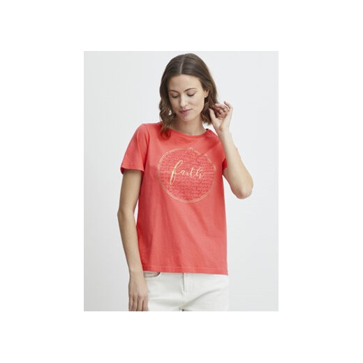 Fransa T-Shirt 20611797 Koralowy Regular Fit ze sklepu MODIVO w kategorii Bluzki damskie - zdjęcie 168517517