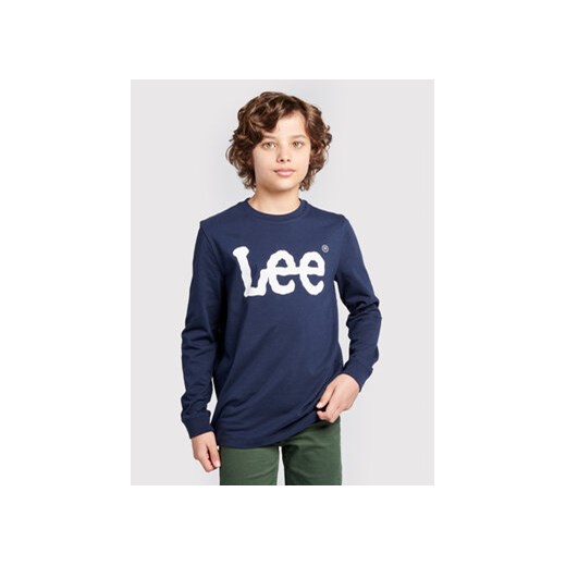 Lee Bluzka LEE0004 Granatowy Regular Fit ze sklepu MODIVO w kategorii T-shirty chłopięce - zdjęcie 168518096