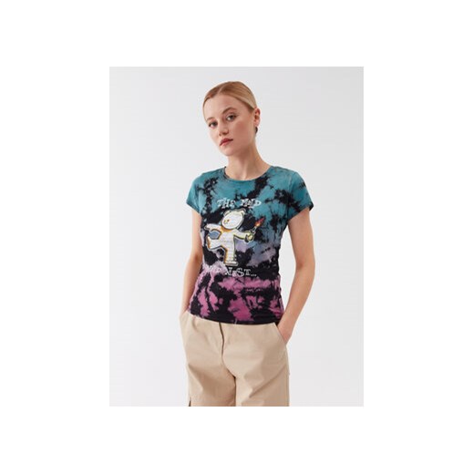 Guess T-Shirt W3YI61 K9RM1 Kolorowy Slim Fit ze sklepu MODIVO w kategorii Bluzki damskie - zdjęcie 168518355
