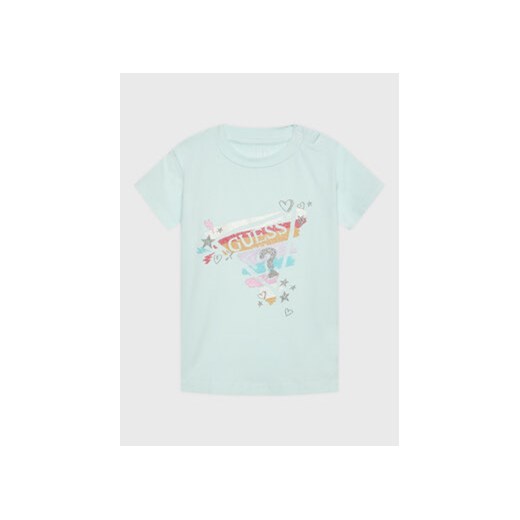 Guess T-Shirt A3RI00 K6YW3 Niebieski Regular Fit ze sklepu MODIVO w kategorii Koszulki niemowlęce - zdjęcie 168518429
