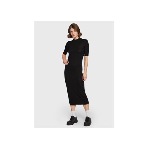 Calvin Klein Sukienka dzianinowa Extra Fine K20K205035 Czarny Slim Fit ze sklepu MODIVO w kategorii Sukienki - zdjęcie 168518507