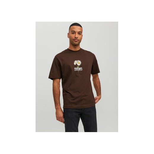 Jack&Jones T-Shirt Flores 12228776 Brązowy Loose Fit ze sklepu MODIVO w kategorii T-shirty męskie - zdjęcie 168518655