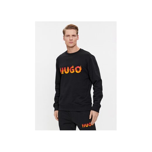 Hugo Bluza Ditmo 50504813 Czarny Regular Fit ze sklepu MODIVO w kategorii Bluzy męskie - zdjęcie 168518786