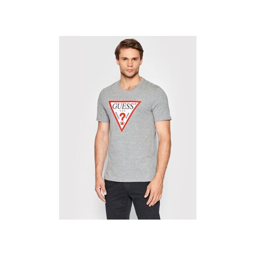 Guess T-Shirt M2YI71 I3Z11 Szary Slim Fit ze sklepu MODIVO w kategorii T-shirty męskie - zdjęcie 168518856