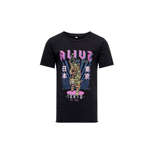 Kids ONLY T-Shirt Lucy 15275536 Czarny Slim Fit 146_152 promocja MODIVO