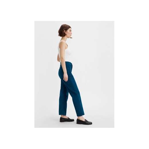 Levi's® Spodnie materiałowe 79755-0025 Granatowy Straight Fit ze sklepu MODIVO w kategorii Spodnie damskie - zdjęcie 168519248