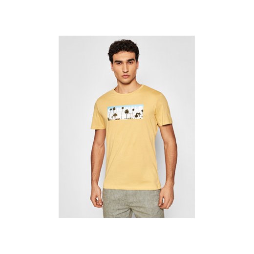 Jack&Jones T-Shirt Azure 12189032 Żółty Regular Fit ze sklepu MODIVO w kategorii T-shirty męskie - zdjęcie 168519405