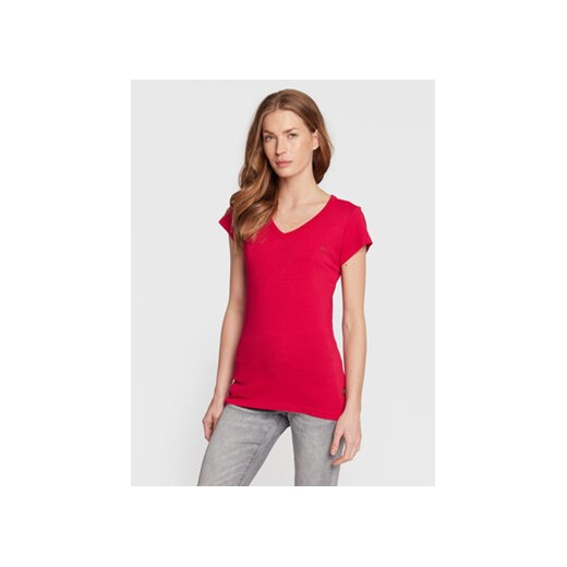 G-Star Raw T-Shirt Eyben Stripe D21314-4107-D305 Różowy Slim Fit ze sklepu MODIVO w kategorii Bluzki damskie - zdjęcie 168519537